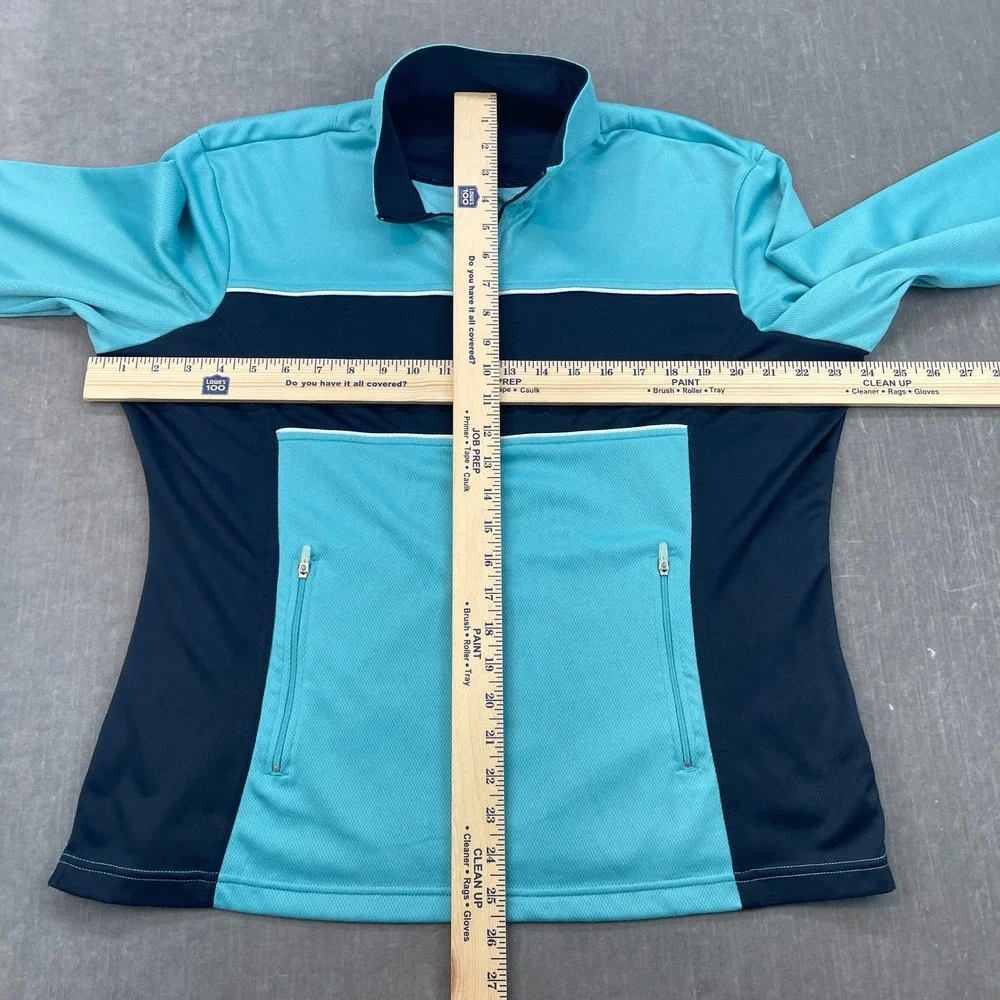 Nike Youth XL Turquoise Navy Blue Dri-FIT Quarter-Zip Pullover‎ Jacket